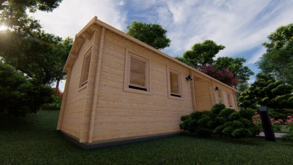 Chalet bois Helmand 21m² habitables en madriers de 44mm – Image 4