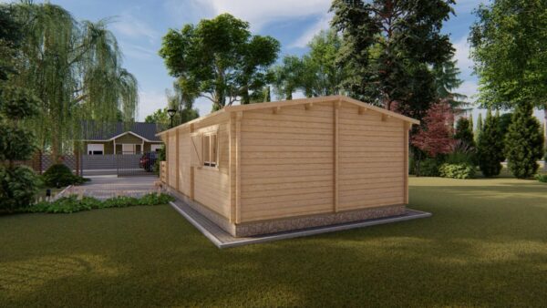Chalet bois Typo 37m² habitables + terrasse de 8m² en madriers de 68 mm – Image 7