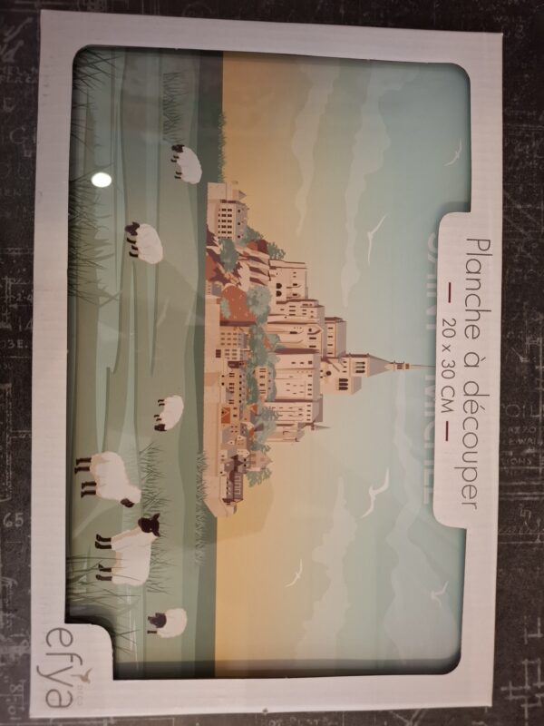 Planche à découper le mont saint Michel 20 x 30 cm