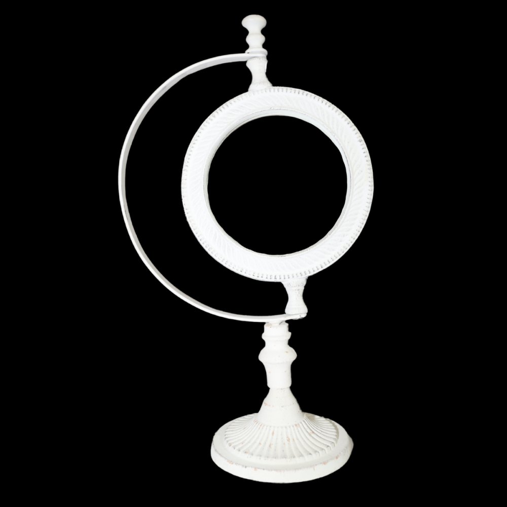 Miroir à poser en fonte blanc 23 x 12 x 41 cm