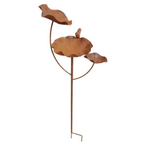 Fleurs à piquer en métal rouillé Ø.29 x Ht.84 cm