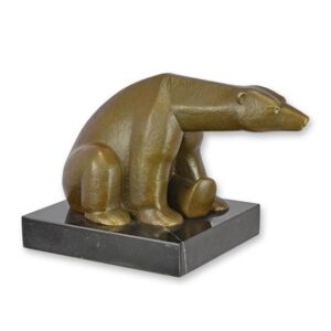 ours polaire en bronze massif