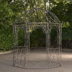 Arche à rosiers ronde avec pavillon Leilo Bronze