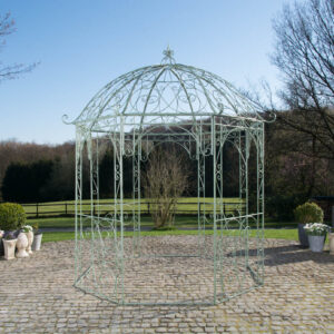 Arche à rosiers ronde avec pavillon Leilo Vert antique