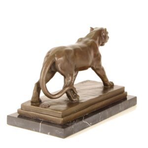 panthere marchand en bronze signe barye