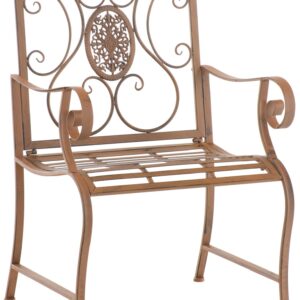 Fauteuil en fer forge marron antique