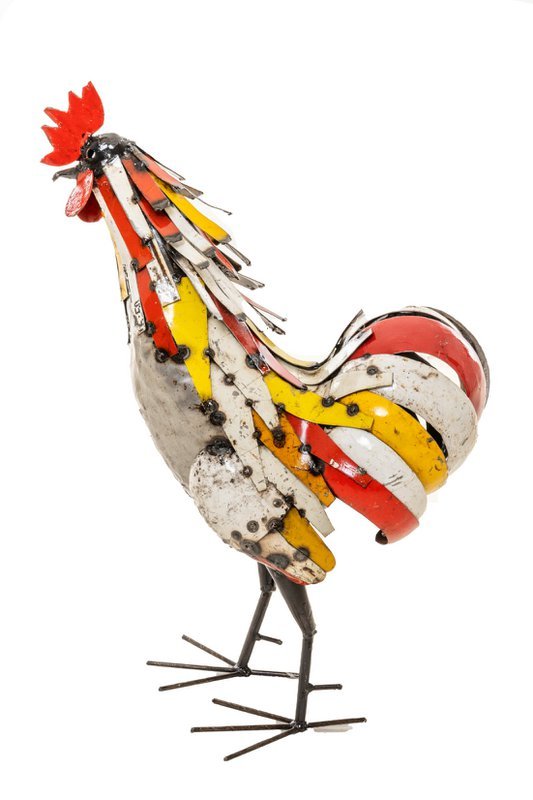 COQ COLORÉ EXTRA LARGE EN MÉTAL – Image 3