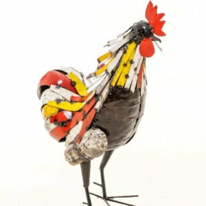COQ COLORÉ EXTRA LARGE EN MÉTAL